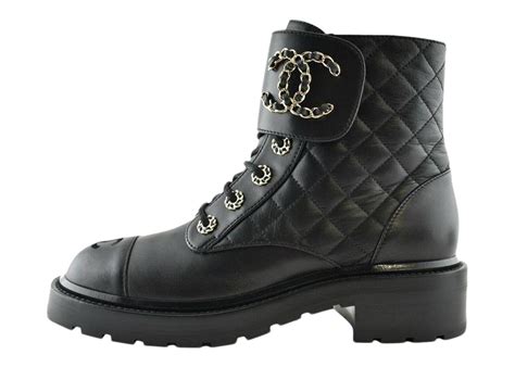 chanel quilted leather combat boots|vintage Chanel combat boots.